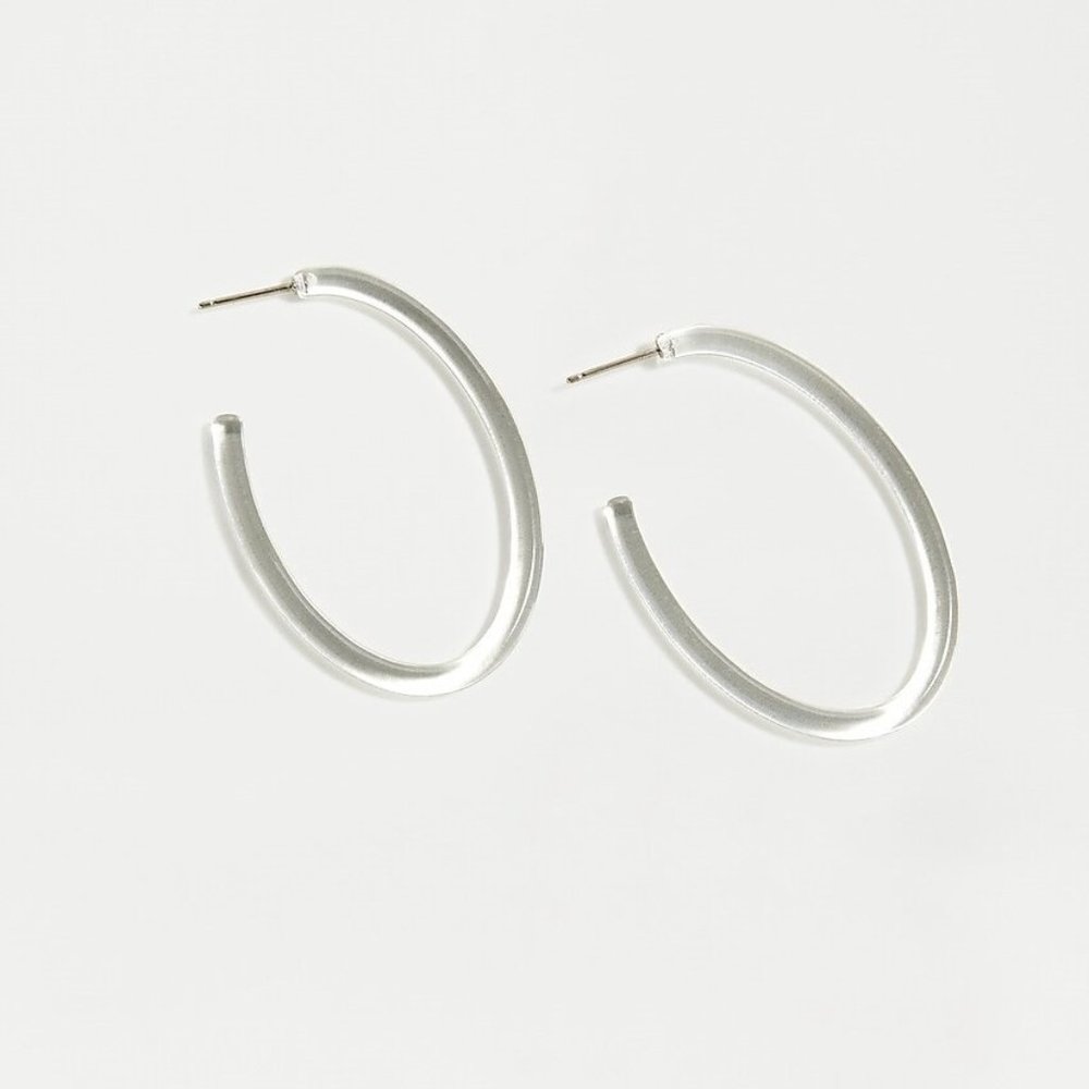 Last Chance 🤠
 J Crew Lucite tube hoop earrings